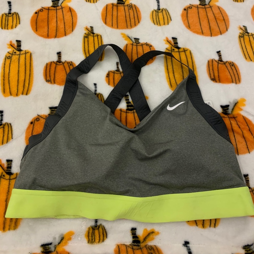Grey Nike sports bra